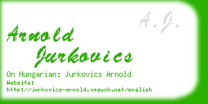 arnold jurkovics business card